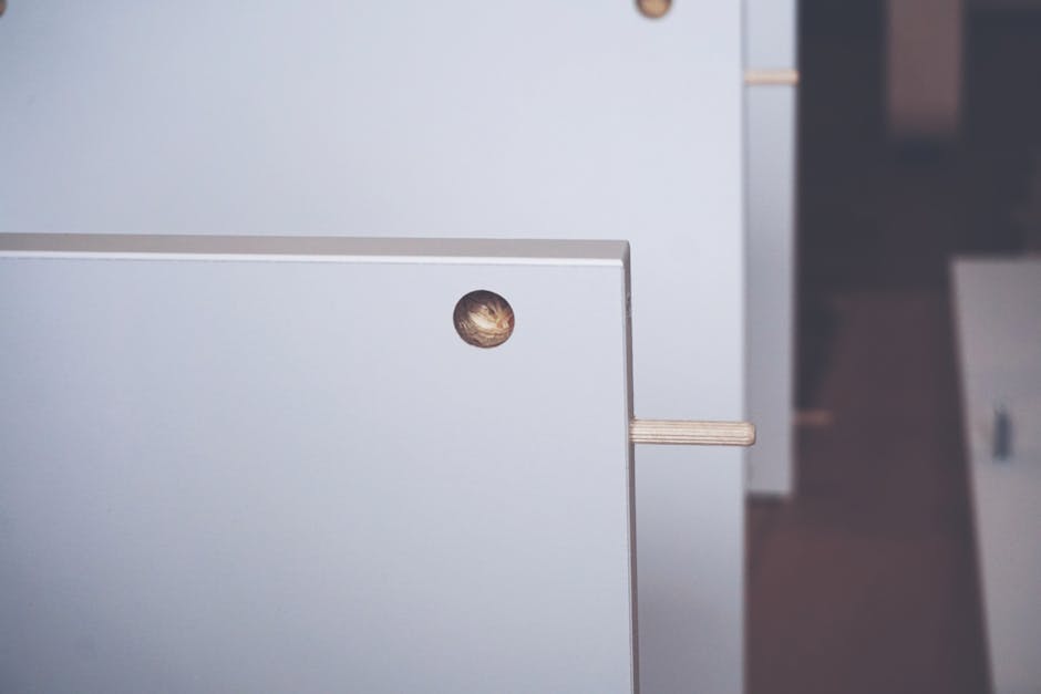 Close up detail of intricate furniture joinery on a wooden piece